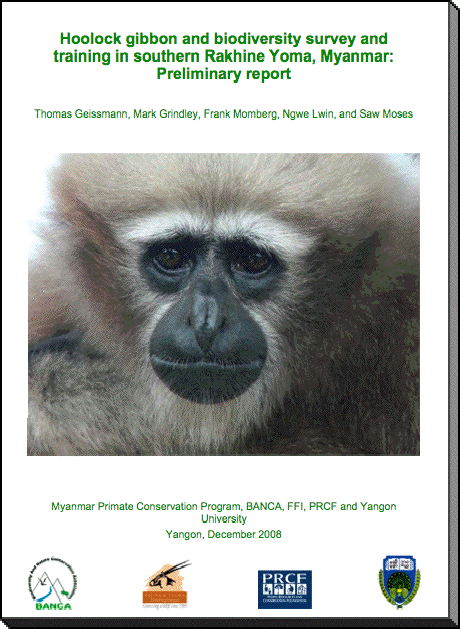 Hoolock gibbon and biodiversity survey and training in southern Rakhine Yoma, Myanmar: Preliminary report