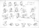 Pencils of rejected Stryx model-sheet