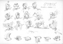 Pencils of rejected Stryx model-sheet